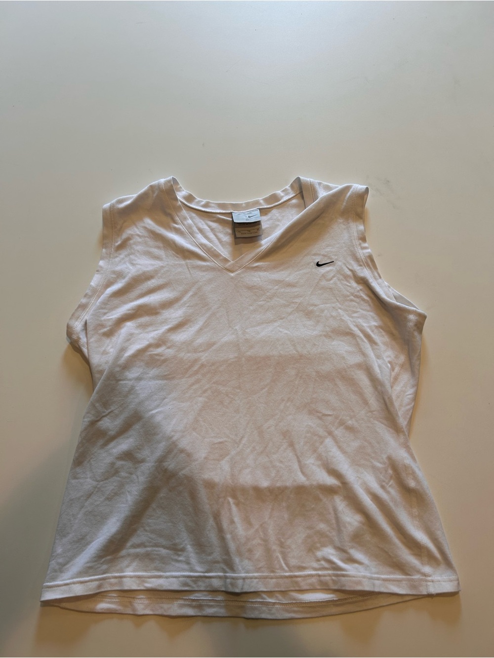 Nike Woman’s Y2K White V-Neck Sleeveless